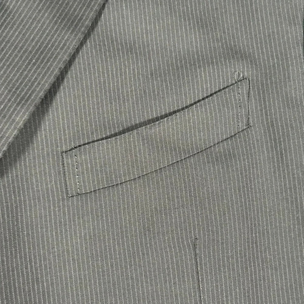 Ermenegildo Zegna Blazer Men 46L Black Striped Wool Sport Coat Designer Italy